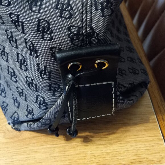 DOONEY & BOURKE SIGNATURE MONOGRAM CANVAS & LEATHER SHOULDER HOBO BAG HANDBAG - Picture 11 of 15